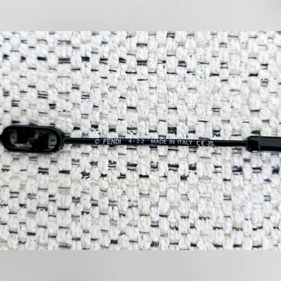 NWT FENDI Black Metal Sunglasses with Dark Oval Lenses - Picture 7 of 15